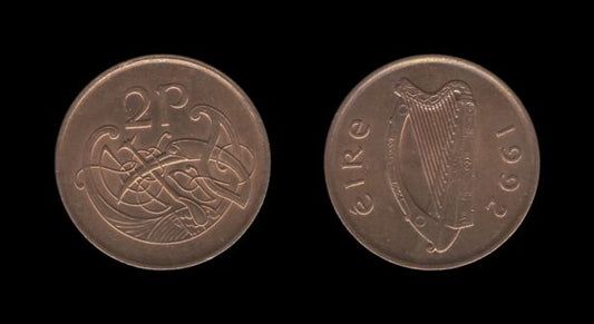 Ireland Irska 2 Pence 1992