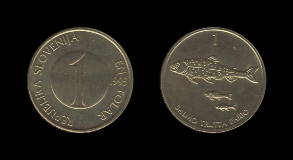 Slovenia Slovenija 1 Tolar 1995 (upturned 5)