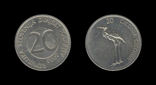 Slovenia Slovenija 20 Tolarjev 2003