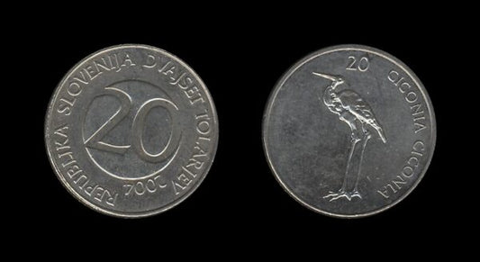 Slovenia Slovenija 20 Tolarjev 2004