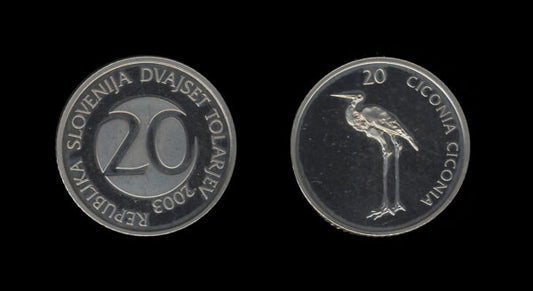 Slovenia Slovenija 20 Tolarjev 2003 (Proof)