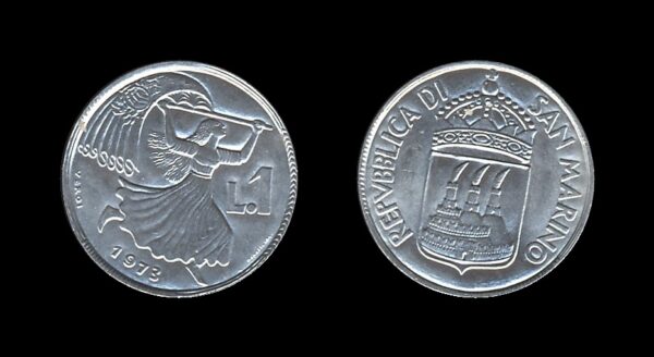 San Marino 1 Lira 1973 – Freedom