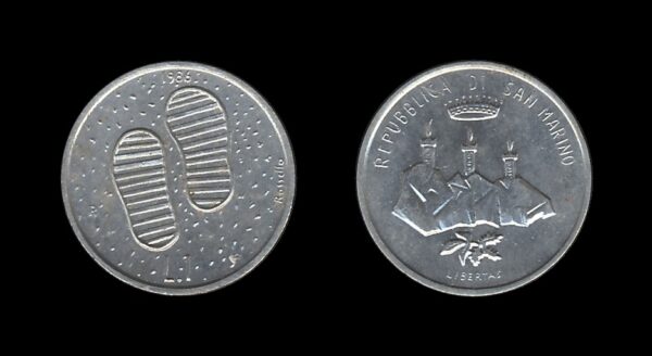 San Marino 1 Lira 1986 – Moon Landing