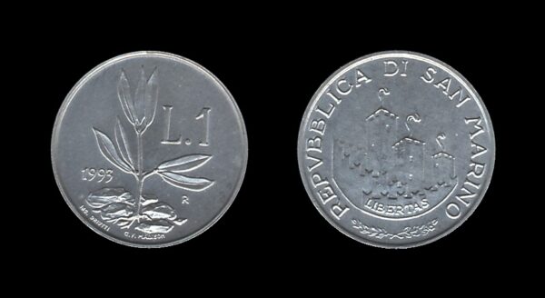 San Marino 1 Lira 1993 – Olive Seedling