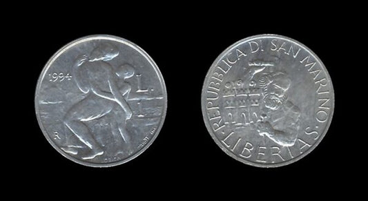 San Marino 1 Lira 1994 – Marinus at Monte Titano