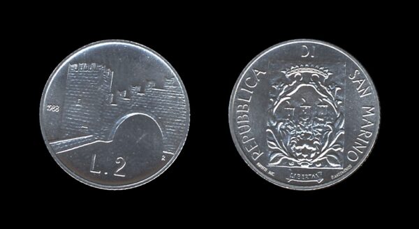 San Marino 2 Lire 1988 – Arco della Fratta