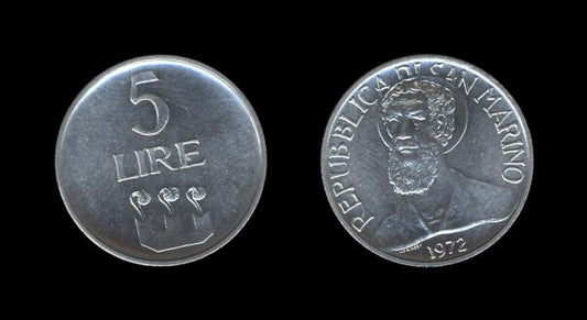 San Marino 5 Lire 1972