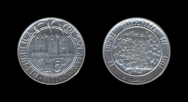 San Marino 5 Lire 1977 – The Clear Transparency of the Skies