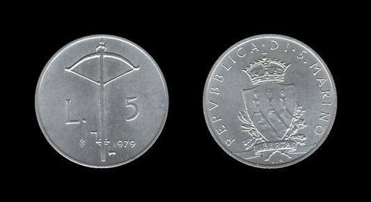 San Marino 5 Lire 1979 – Crossbow