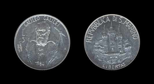 San Marino 5 Lire 1984 – Galileo Galilei