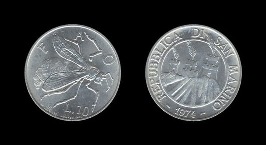 San Marino 10 Lire 1974 – FAO