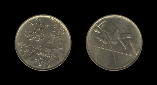 San Marino 20 Lire 1980 – Pole Vaulting