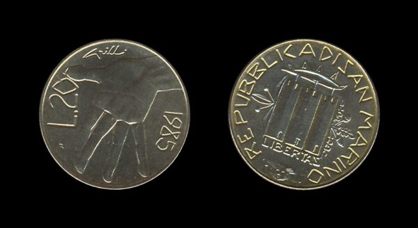 San Marino 20 Lire 1985 – Drug Prevention