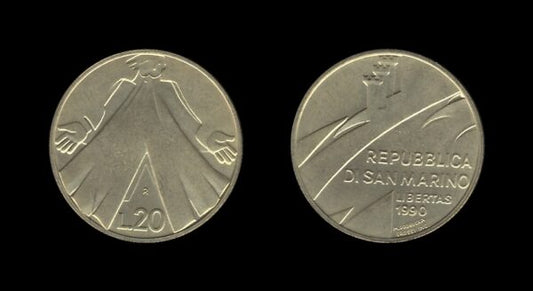 San Marino 20 Lire 1990 – Solidarity