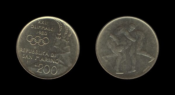 San Marino 200 Lire 1980 – Wrestling