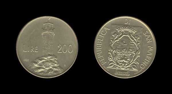 San Marino 200 Lire 1988 – Terza Torre