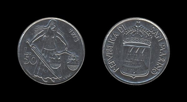 San Marino 50 Lire 1973 – Social Justice