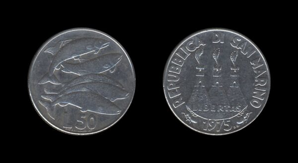 San Marino 50 Lire 1975 – Fish