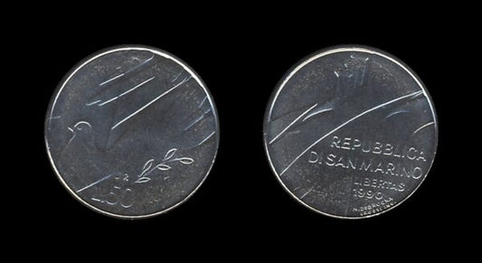 San Marino 50 Lire 1990 – Democracy