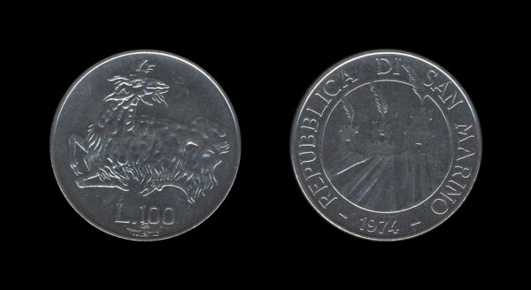 San Marino 100 Lire 1974 – Goat