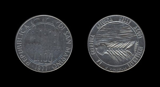 San Marino 100 Lire 1977 – Fish