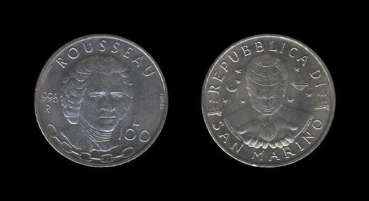 San Marino 100 Lire 1996 – Jean-Jacques Rousseau