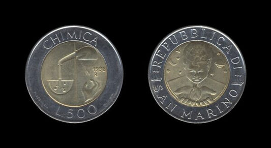 San Marino 500 Lire 1998 – Chemistry