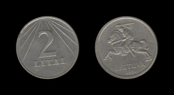 Lithuania Litva 2 Litai 1991