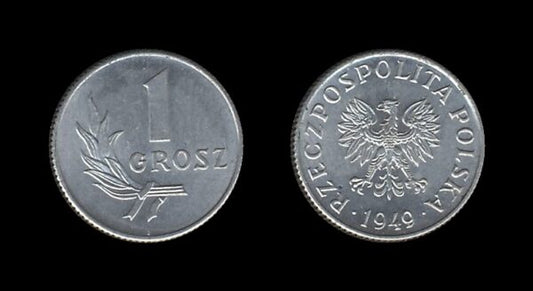 Poland Poljska 1 Grosz 1949