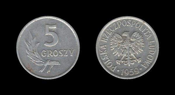 Poland Poljska 5 Groszy 1959