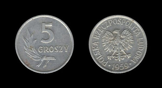 Poland Poljska 5 Groszy 1959