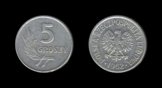 Poland Poljska 5 Groszy 1962