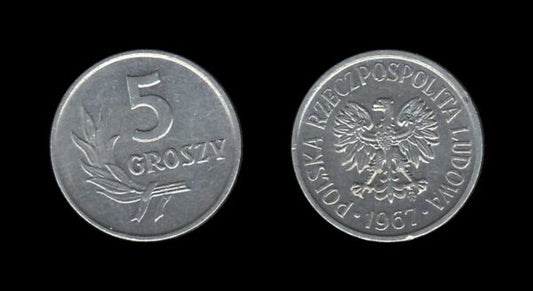 Poland Poljska 5 Groszy 1967