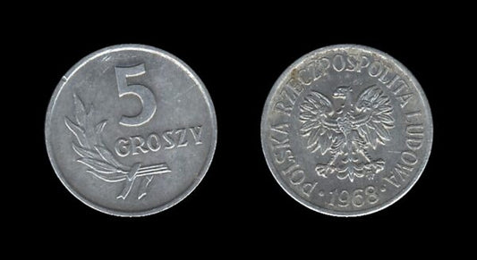 Poland Poljska 5 Groszy 1968