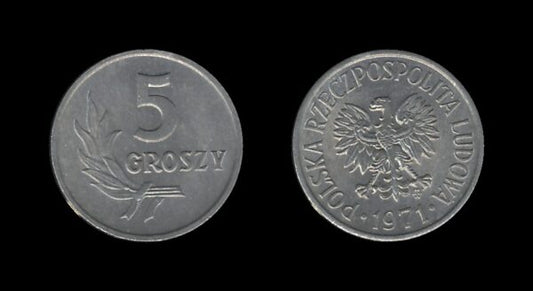 Poland Poljska 5 Groszy 1971