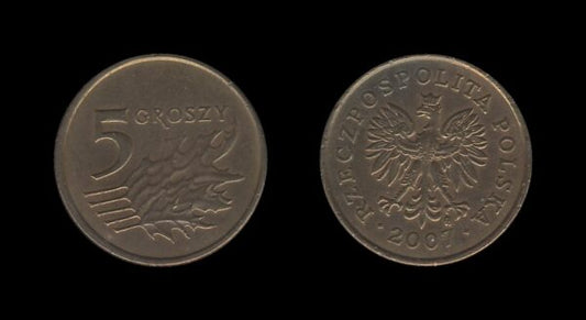 Poland Poljska 5 Groszy 2007