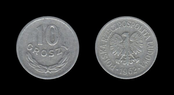 Poland Poljska 10 Groszy 1962