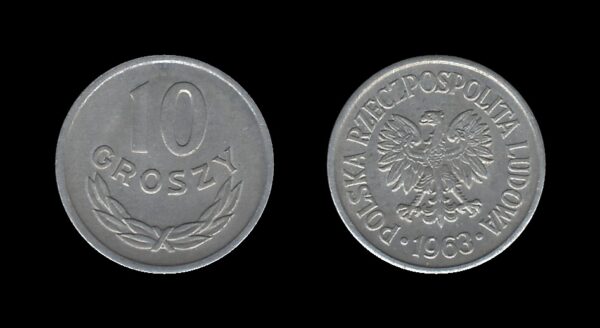 Poland Poljska 10 Groszy 1963