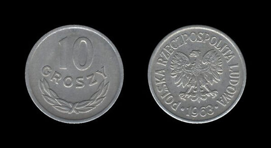 Poland Poljska 10 Groszy 1963