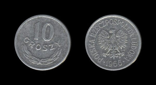 Poland Poljska 10 Groszy 1966