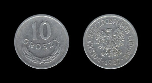 Poland Poljska 10 Groszy 1967