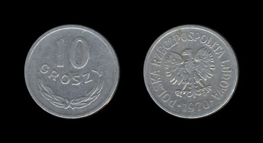 Poland Poljska 10 Groszy 1970