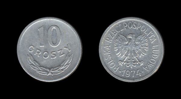 Poland Poljska 10 Groszy 1974