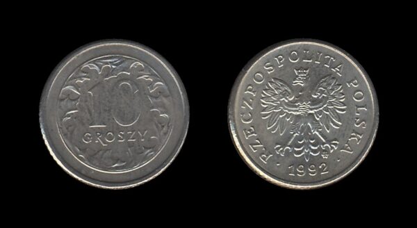 Poland Poljska 10 Groszy 1992