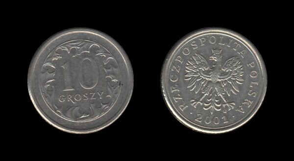 Poland Poljska 10 Groszy 2001