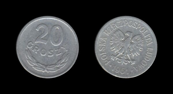 Poland Poljska 20 Groszy 1961