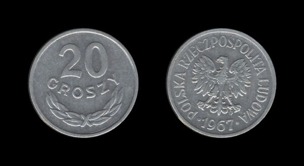 Poland Poljska 20 Groszy 1967