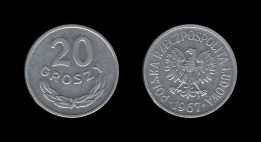 Poland Poljska 20 Groszy 1967