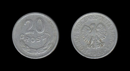 Poland Poljska 20 Groszy 1968