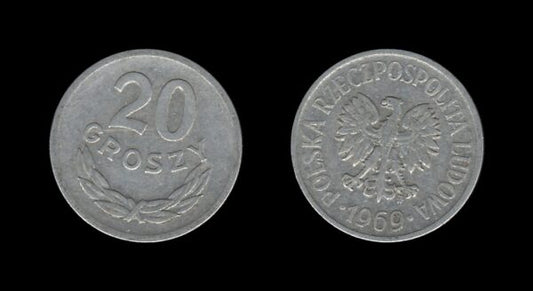 Poland Poljska 20 Groszy 1969